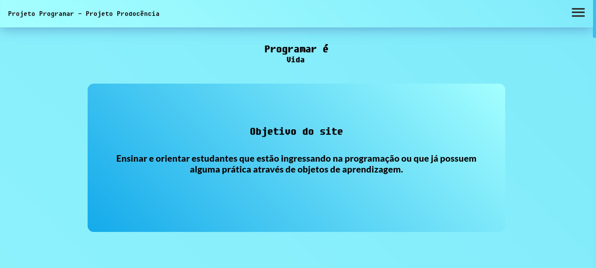 Projeto Programar